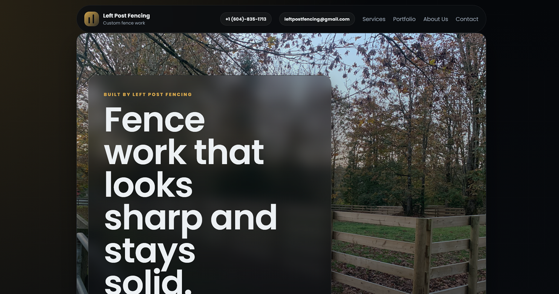 leftpostfencing website